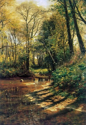 Landscape with a river and lot of trees